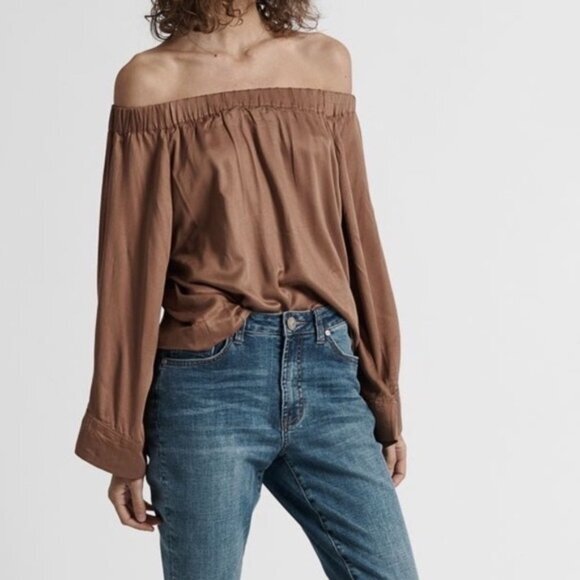 One Teaspoon Women’s Blouse Top Off the Shoulder Flare Long Sleeve XXS - Picture 12 of 15